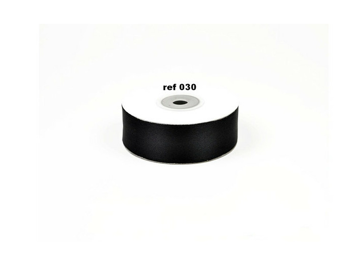 Ruban satin noir 030 Largeur 25 mm