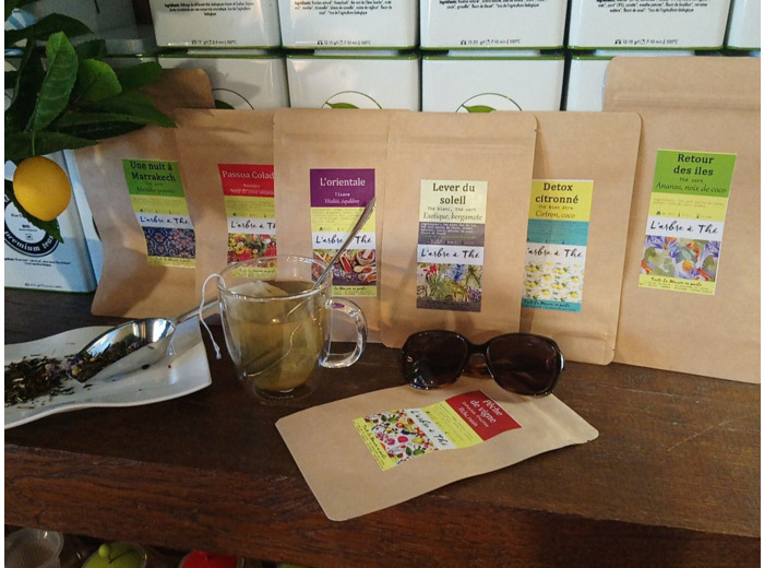 Liste de thés verts aromatisés bio - 100 g