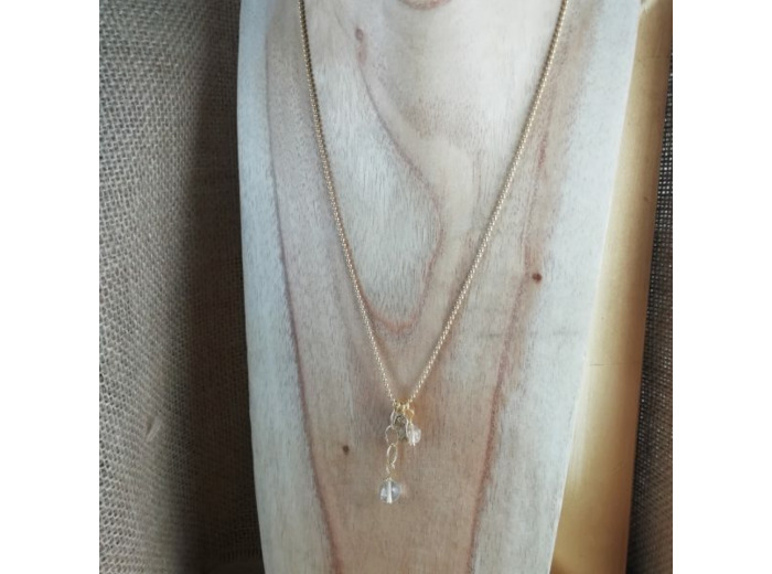 Collier Plaqué Or Cristal de roche