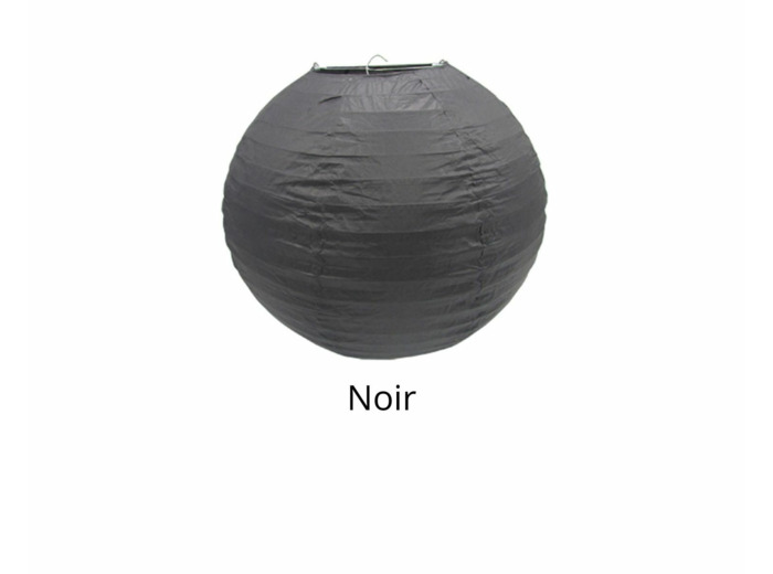Lampion en papier de soir de 25 cm de diametre Noir