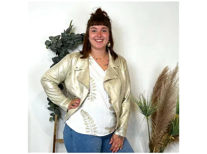 K002- "New" Perfecto suédine (T46-T54) (doré)