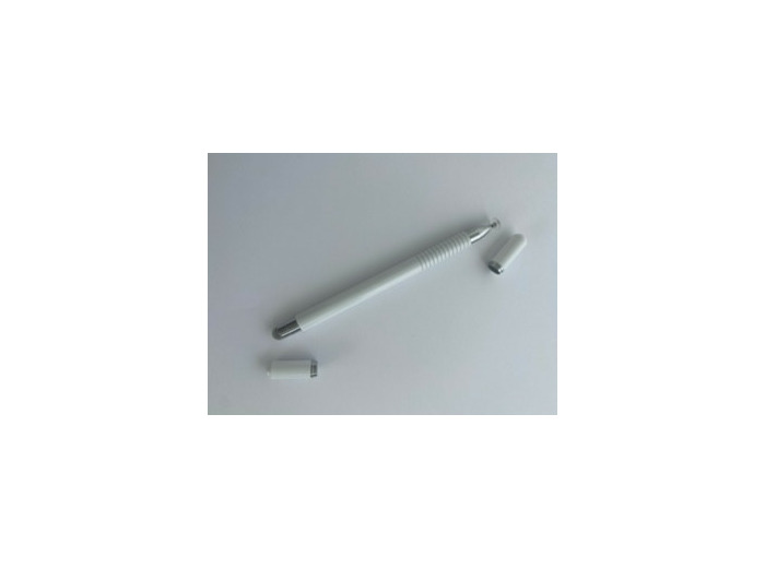 Stylet métallique tactile 2 en 1 - blanc