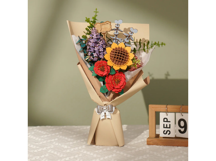 Bouquet de Fleurs en Bois