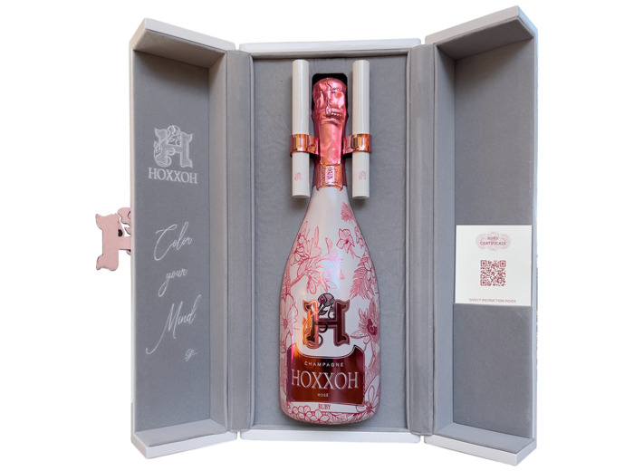 Champagne Hoxxoh Ruby Prestige Box Bouteille Lumineuse 75 cl