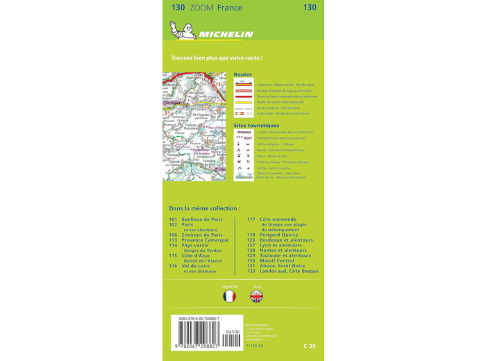 CARTE ZOOM MASSIF CENTRAL