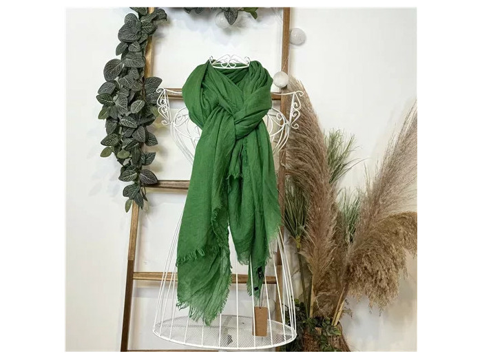 Y520- Foulard uni large (vert brésil)