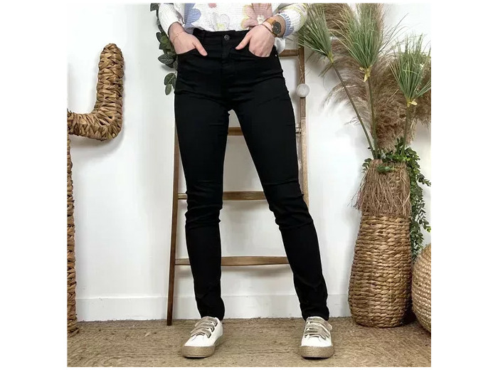 O297- Jean coupe Slim Voggo (T36-T44) (noir)