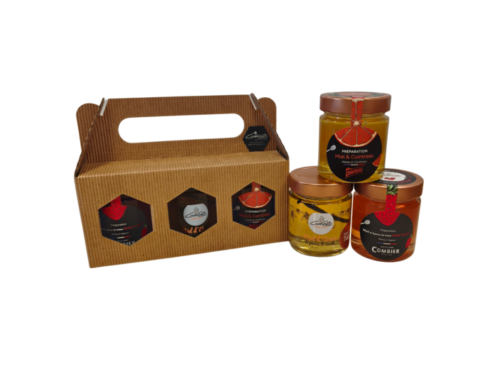 Coffret de Miels Créations  – 3 pots de 250 g