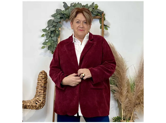 Z111- Veste en velours (Gt) 🇮🇹 (bordeaux)