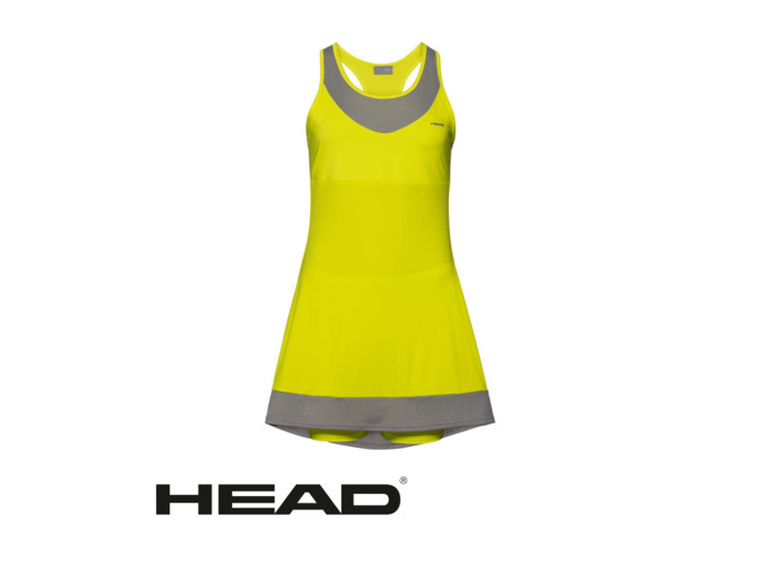 HEAD DEMI DRESS Yellow/Grey