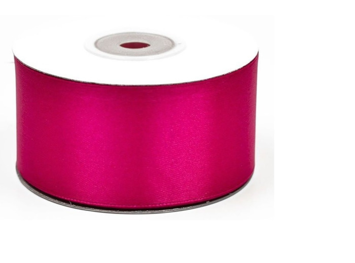 Ruban satin 38 mm de large bobine de 25 m framboise ref 183