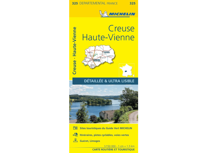 CARTE DEPARTEMENTALE CREUSE, HAUTE-VIENNE