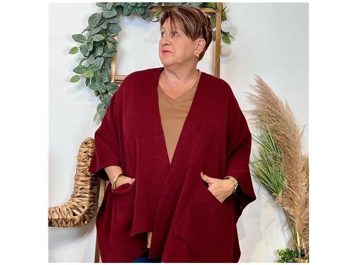 Z105 Gilet Oversize uni (Gt) (bordeaux)