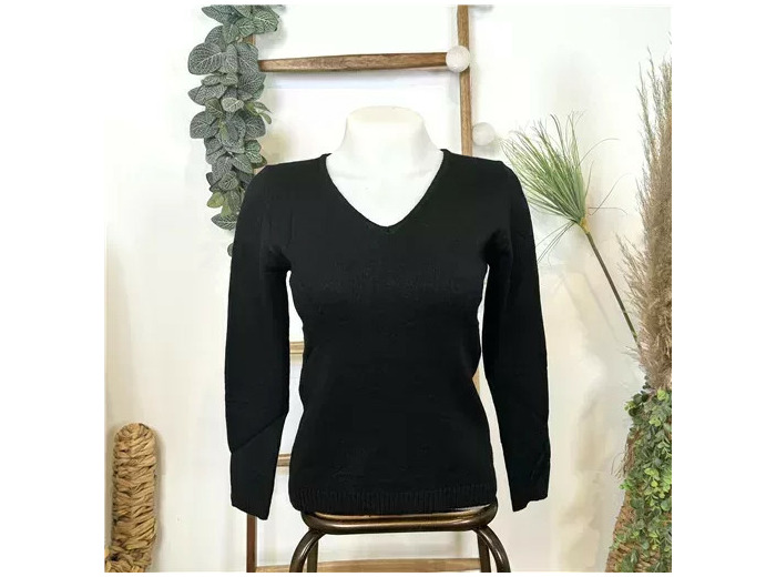 Y248- Pull Laine Cachemire "Tricotonic" (les T36&40) (noir)