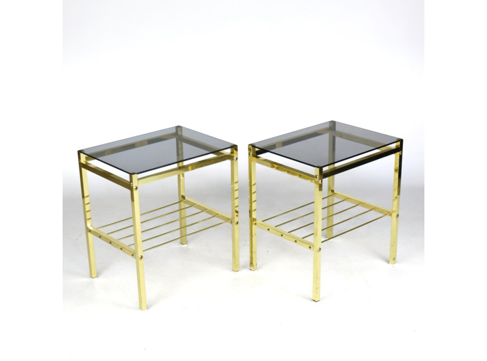 Paire de tables d'appoint années 70