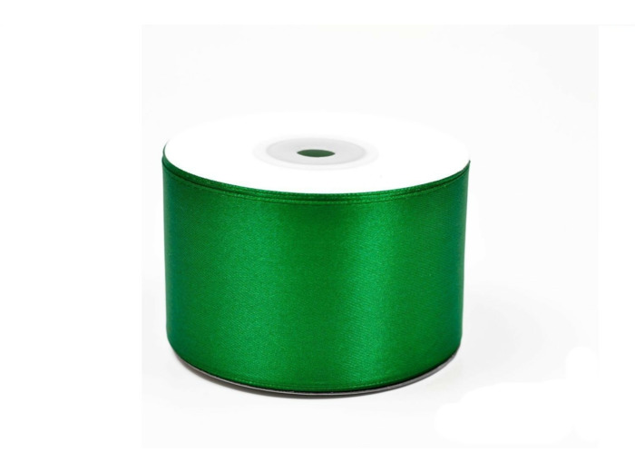 Ruban satin vert fonce 580 largeur 50 mm