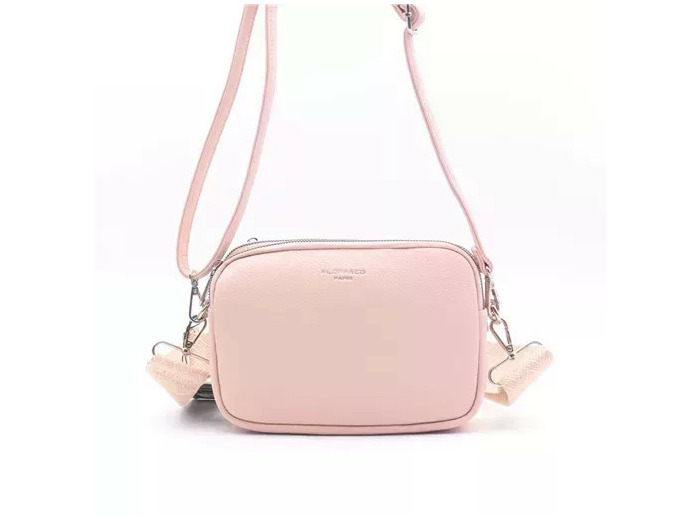 P426- Sac 3 poches Flora&Co (rose pâle)