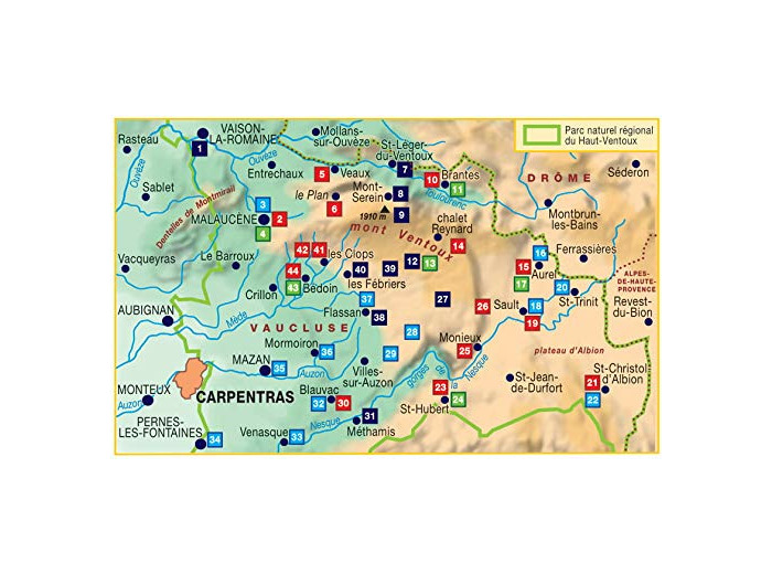 LE PARC NATUREL REGIONAL DU MONT-VENTOUX A PIED - REFERENCE PN23