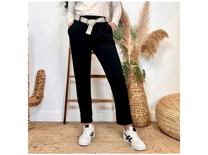 L798- Chino / Jogg Ceinture (Tu) 🇮🇹 (noir)
