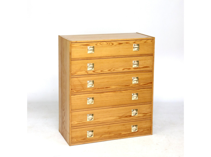 Commode six tiroirs années 70