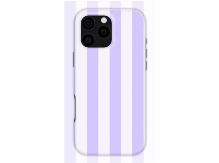 Light Purple Stripes Case | Coque de téléphone 3D 2en1 Ultra-résistante