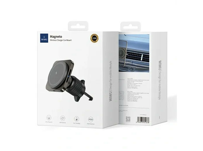 WiWU Support de Charge Voiture Magnétique compatible MagSafe