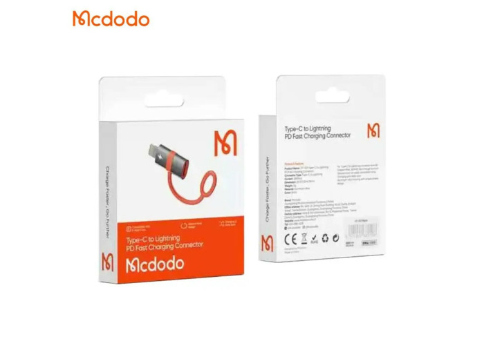 MCDODO Adaptateur OTG Mcdodo OT-7700 Lightning Femelle vers Type-C Noir