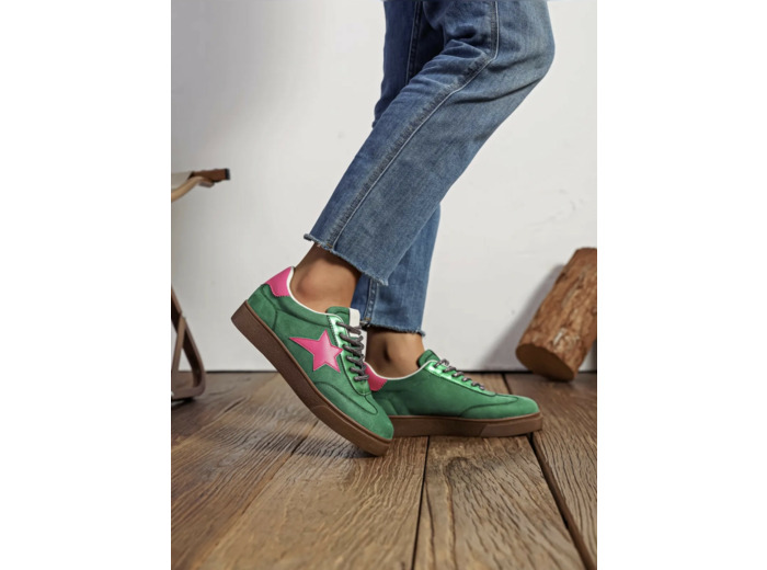 Basket femme vert&fushia - Alison - Findlay
