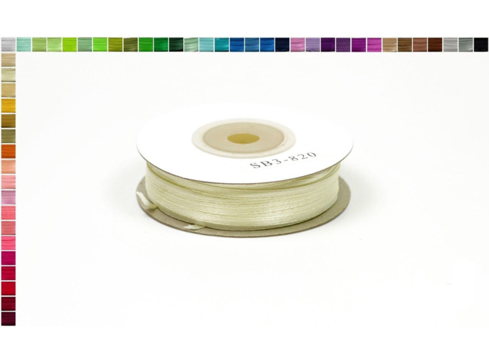 Ruban satin creme 820 largeur 3 mm
