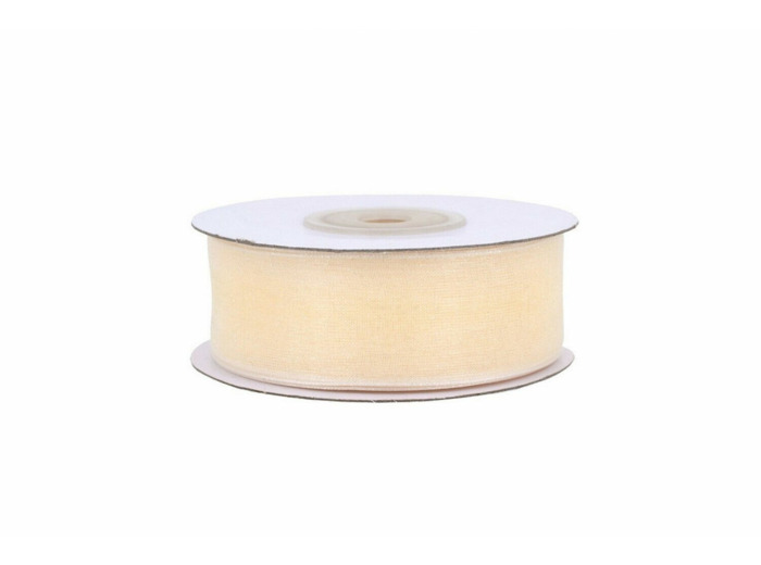 Ruban organza 25 mm de large bobine de 25 metres de long champagne