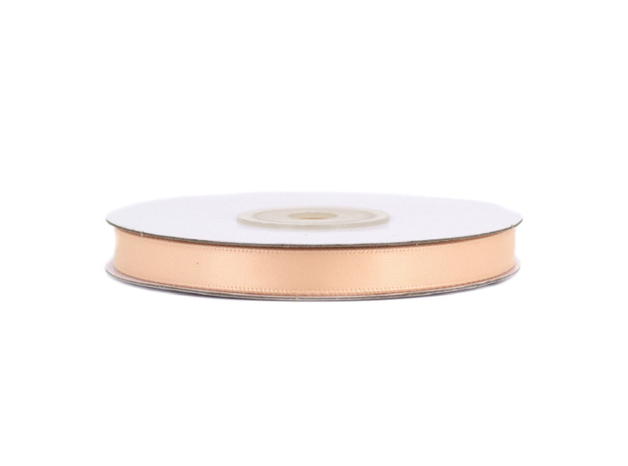 Ruban satin double face 6 mm de large 20 metres de long Abricot