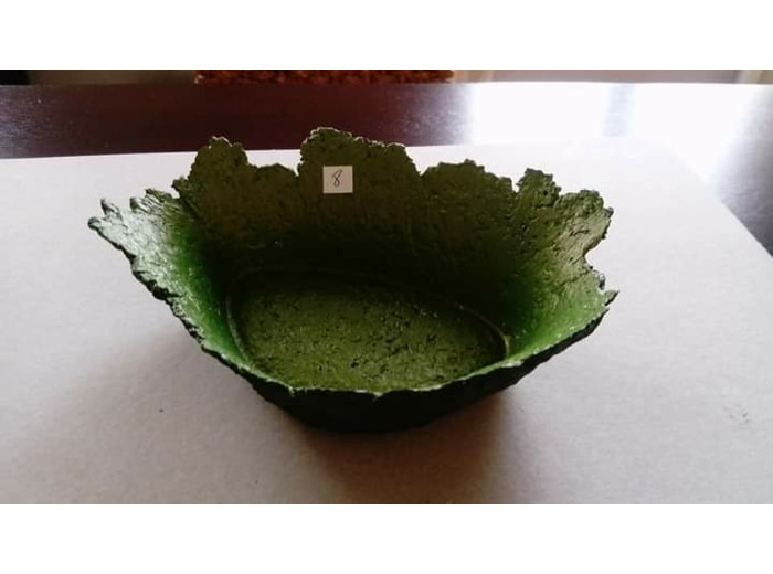 Coupelle ovale en papier mâché