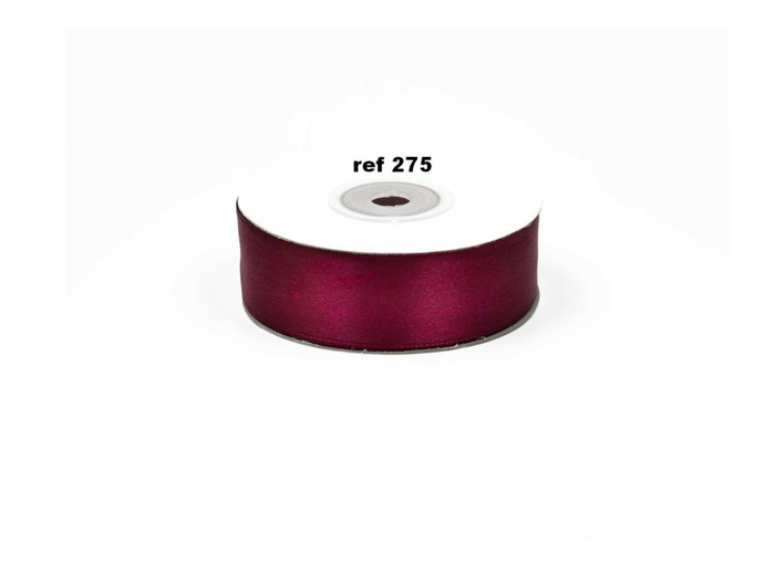 Ruban satin bordeaux foncé 275 largeur 25 mm