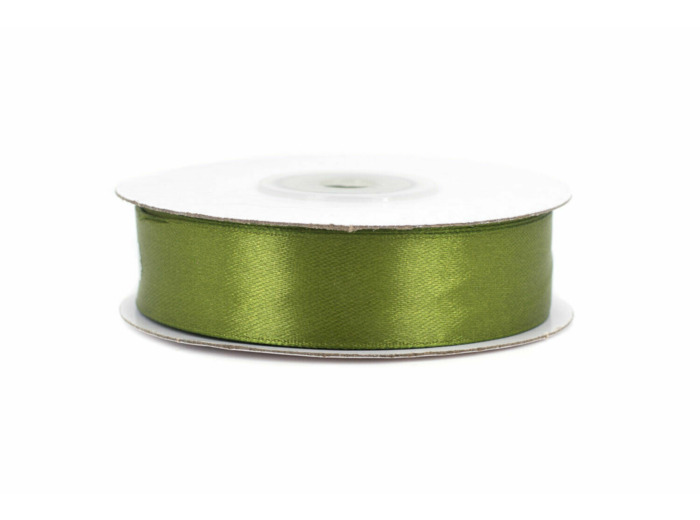 Ruban satin 18 mm de large par bobine de 25m Vert kaki