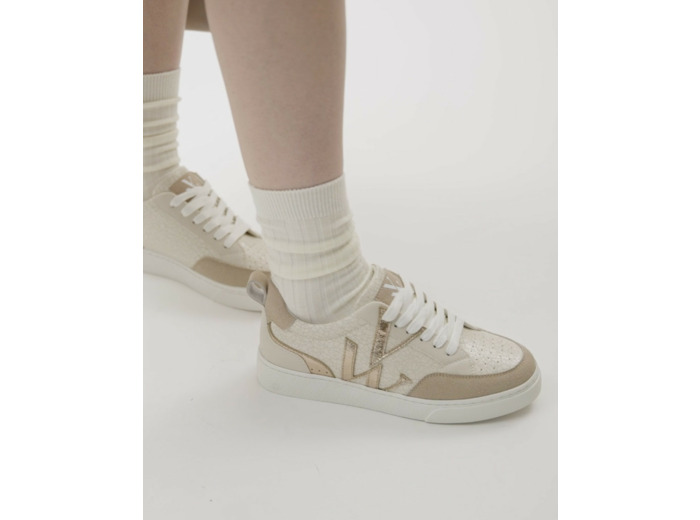 Basket monogramme beige & or - Joyce - Vanessa Wu