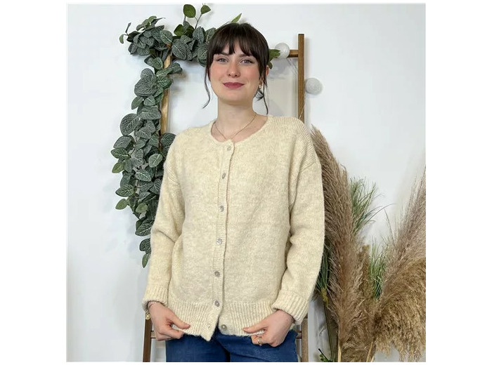 K583- Gilet Classique "Maëlle" (Tu) (beige)