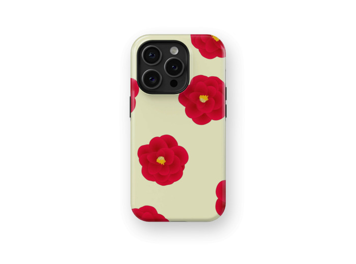 Crimson Elegance | Coque de téléphone 3D 2en1 Ultra-résistante