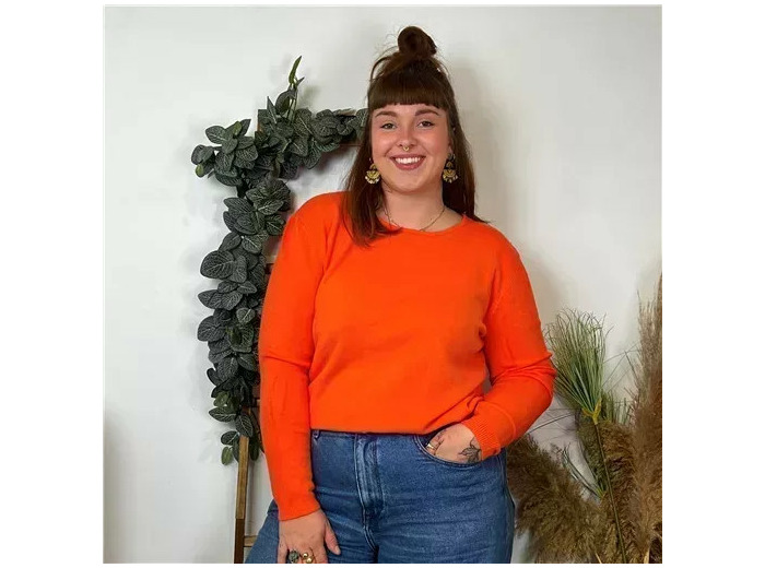 Y253- Tricotonic Col rond, Les T44 & 48 (orange)