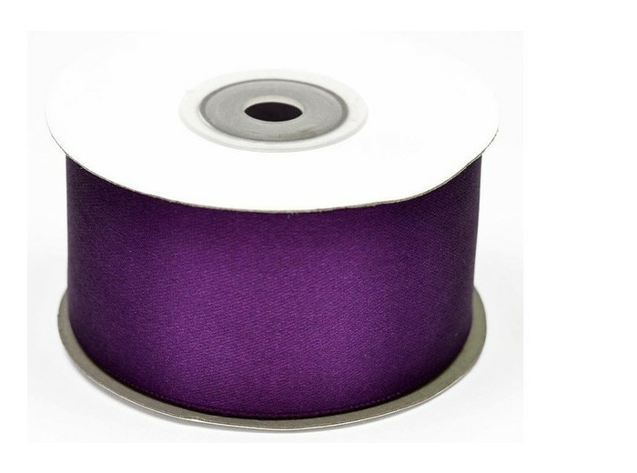 Ruban satin 38 mm de large bobine de 25 m prune ref 285
