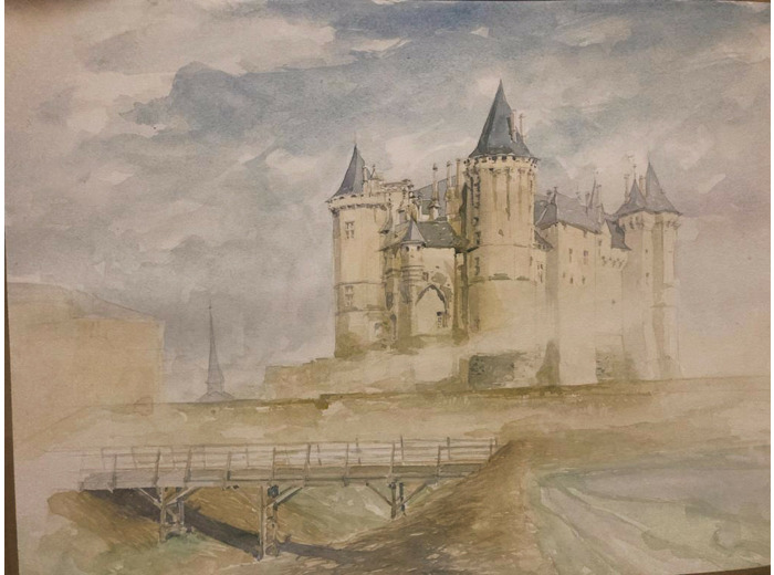Aquarelle du Château de Saumur