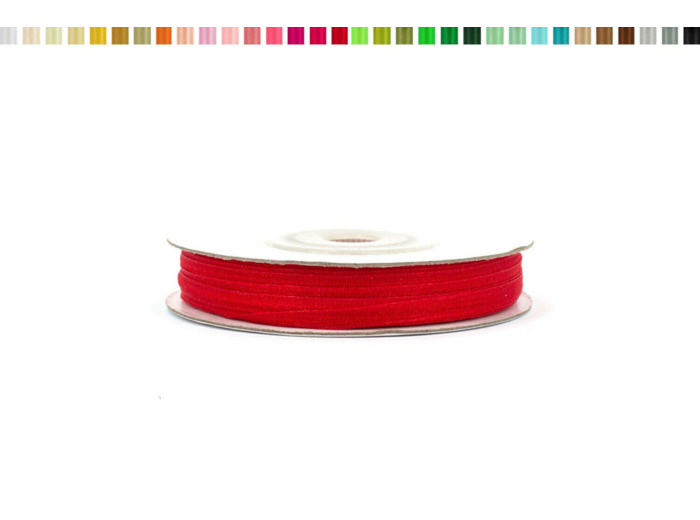 Ruban organza 3mm de large bobine de 50 metres de long rouge 250