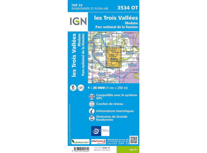 3534OT LES TROIS VALLEES, MODANE PN DE LA VANOISE / RECTO