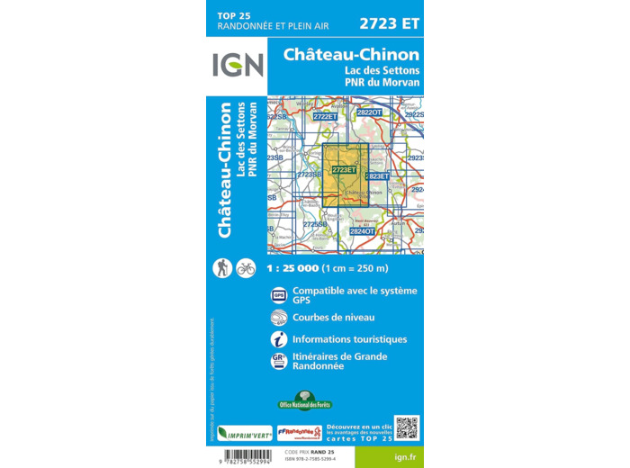 2723ET CHATEAU CHINON LAC DES SETTONS PNR DU MORVAN