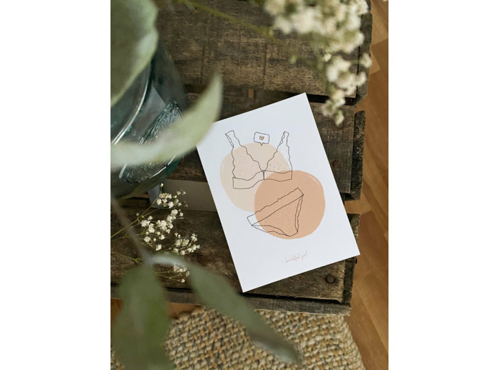 Carte "Beautiful girl" - Format A6