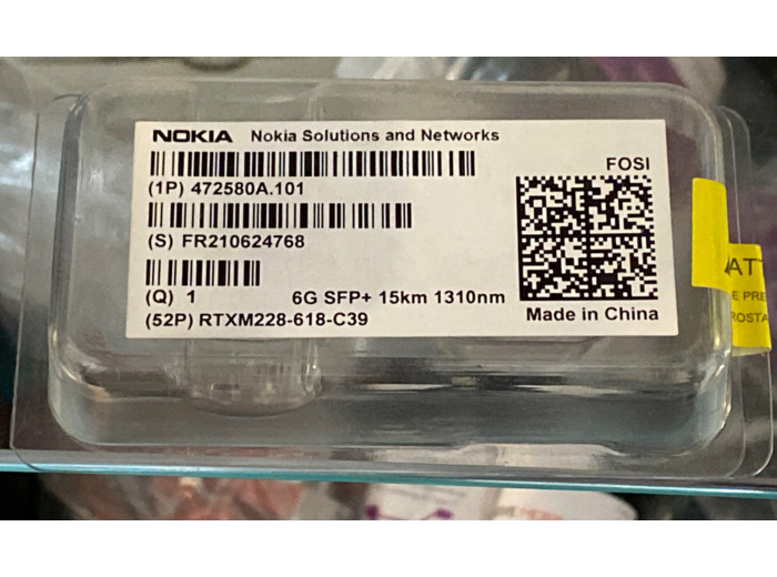 Lot de 3 Nokia 472580A.101 6G SFP+ 15km 1310nm