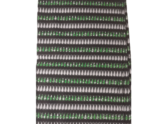 Tissu wax africain vert beige