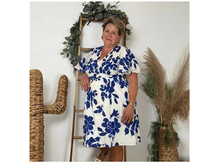 K144- Robe Maëlle (T40-T48) 🪷 (blanc)