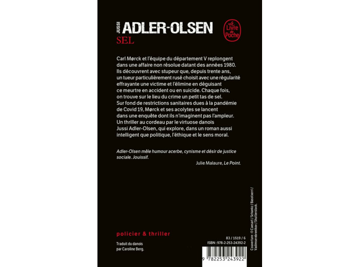 SEL (LES ENQUETES DU DEPARTEMENT V, TOME 9)