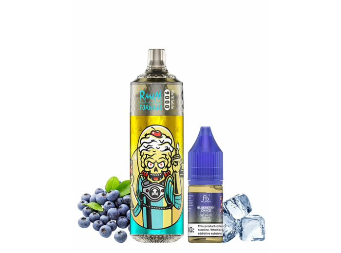 Puff 9k RandM Tornado rechargeable - Blueberry On Ice