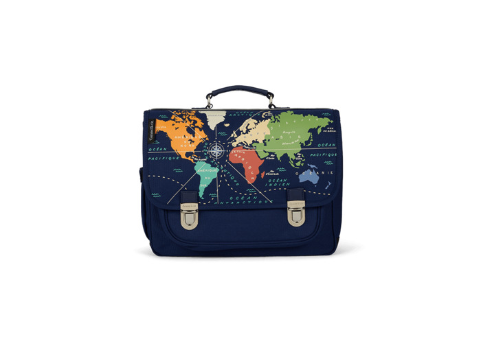 Caramel & Cie - Cartable 38cm Mappemonde